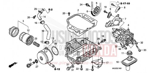 POMPE A HUILE (VFR1200FD) VFR1200FDA de 2010